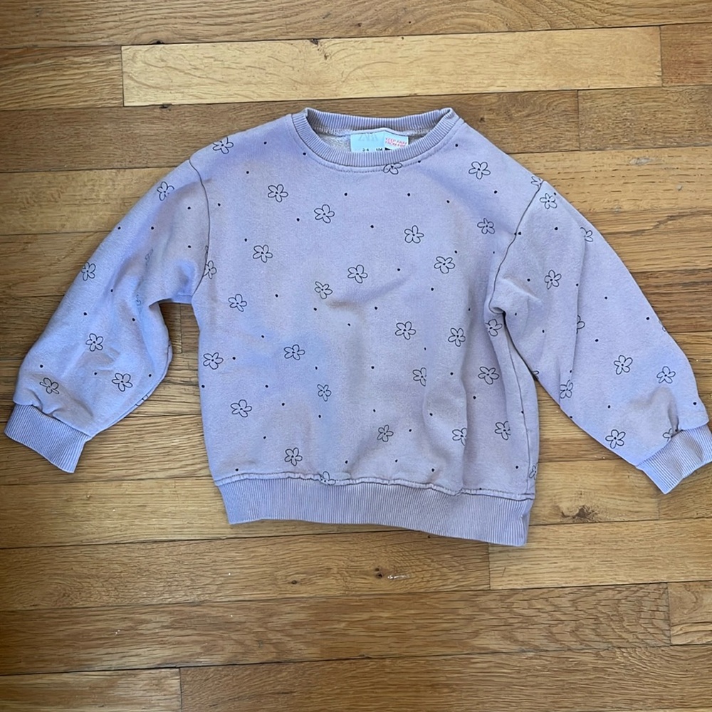 Zara floral printed sweatshirt